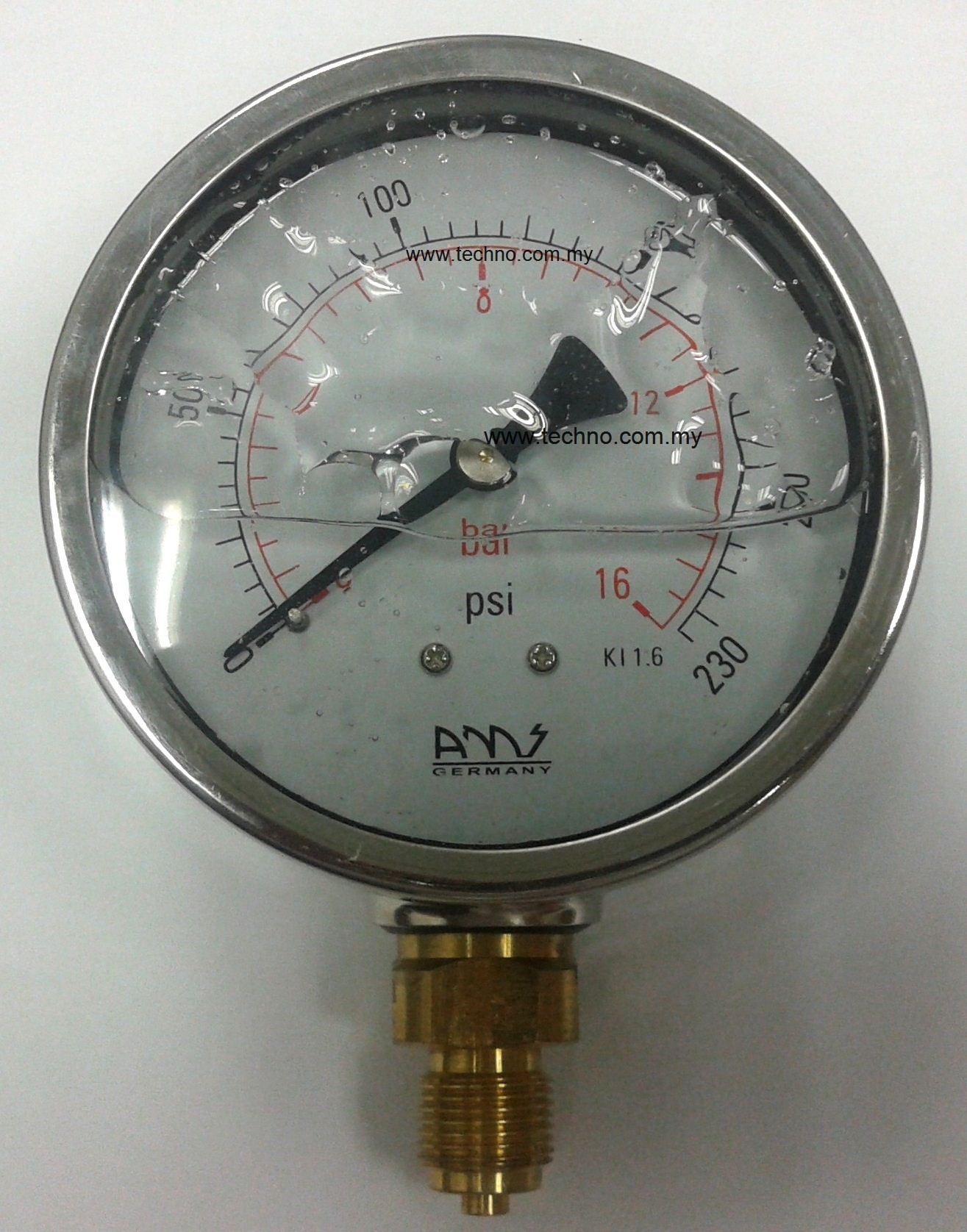 63mm DIA.x 0-400 BAR GLYCERINE FILLED GAUGE